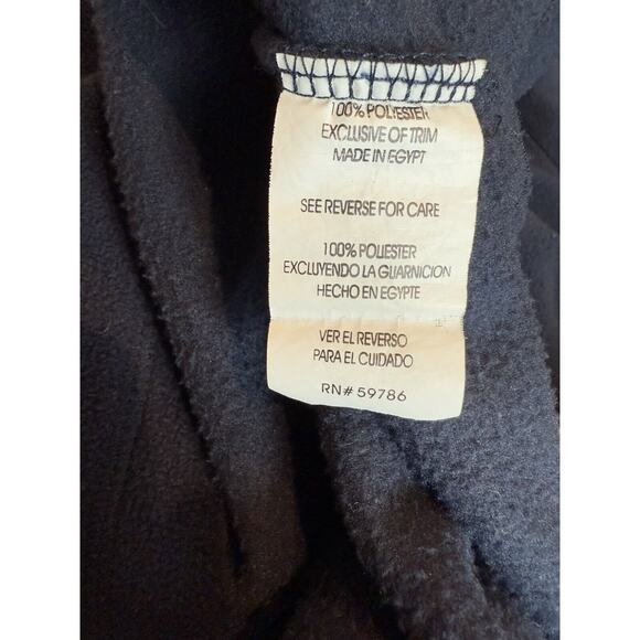 Beverly Hills Polo Club Men's XXL Navy Blue 1/4 Zip Pullover Fleece Jacket - Picture 10 of 11